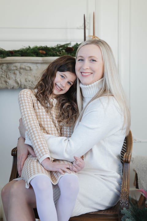 mother daughter studio photo